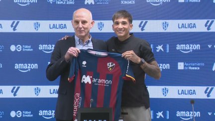 Ángel Martín González, durante la presentación de Laquintana