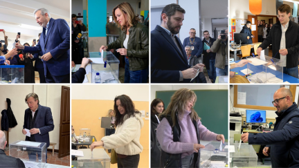 Los candidatos a la presidencia del Gobierno de Aragón ya han votado en Aragón./ Aragón TV