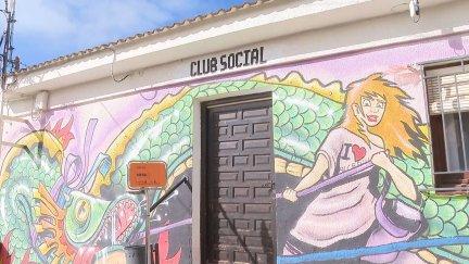 Club social que se ha habilitado para votar en Salcedillo (Teruel)./ Aragón TV