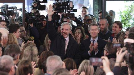 Azcón y Feijóo durante la Junta Directiva Nacional del PP. / EFE. Kiko Huesca