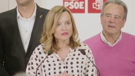 La socialista Pilar Alegría. / Aragón TV