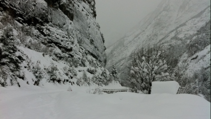 Carretera de acceso al Balneario de Panticosa. / Europa Press