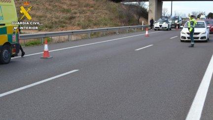 Tramo de la A-68 donde se produjo el siniestro. / Guardia Civil