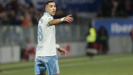 El Yamiq, durante el partido ante el Eibar