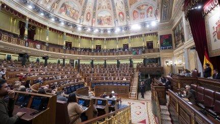 Hemiciclo durante una sesión plenaria este jueves, en el Congreso de los Diputados (Madrid). / Europa Press