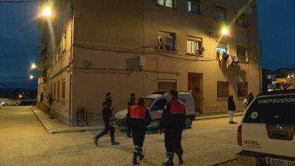 Calle Paseo Nuevo de Caspe, donde iba a ser evacuado un edificio este jueves. / Aragón TV