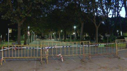 Imagen de archivo de un parque cerrado al público en Zaragoza. | Aragón TV