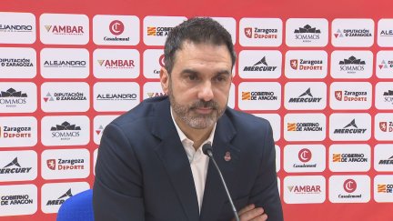 Jesús Ramírez, durante su comparecencia tras el partido