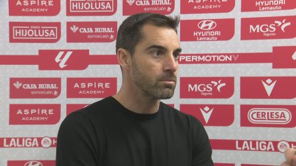 Rubén Sellés, durante su intervención en el postpartido de Aragón TV.