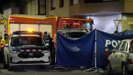 Cinco personas han muerto y otras cuatro han resultado heridas de carácter leve en un incendio registrado este lunes en un bloque de pisos en la localidad barcelonesa de Manlleu. / EFE. Siu Wu