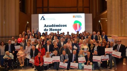 El acto de nombramiento de Académicos de Honor continuará siendo una línea de trabajo del nuevo Consejo Directivo. / Academia de las Artes del Folclore y la Jota de Aragón