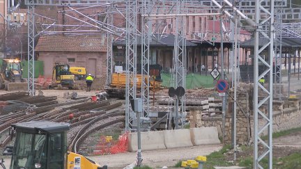 Obras en la línea de ferrocarril en Teruel. / Aragón TV