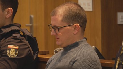 El acusado durante la sesión del jueves / Aragón TV