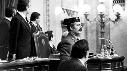 Fernando Tejero en el golpe de Estado del 23F./ Europa Press