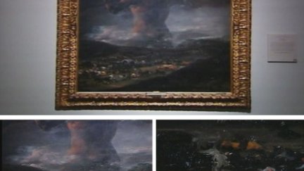 Cuadro y dos escenas representadas en 'El Coloso'. / Aragón TV