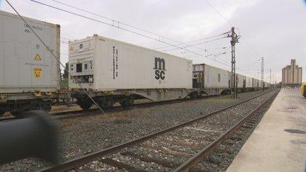 La Travesía Central Pirenaica mejoraría el transito de los trenes de mercancías entre Francia y España. / Aragón TV