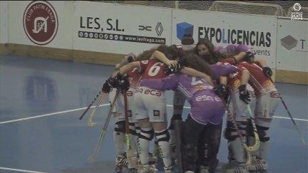 El Esneca Fraga celebra el triufo ante el HC Palau