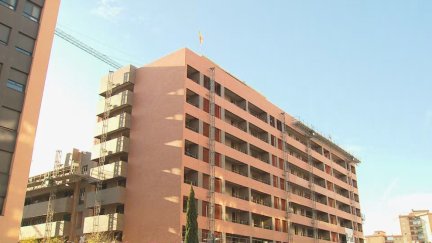 Viviendas de alquiler asequile en construcción en el zaragozano barrio de Las Fuentes./ Aragón TV