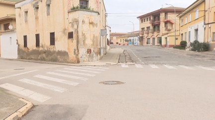 Calles de Lalueza, este miércoles. / Aragón TV