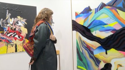 La obra de Rebeca Zarza se puede contemplar en el Justmad de Madrid. / Aragón TV