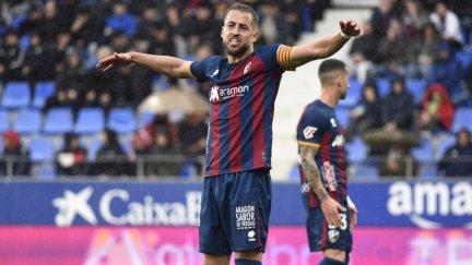Pulido, durante el choque ante el Albacete