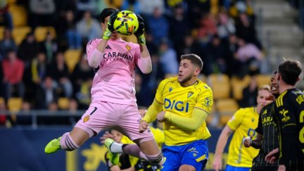 Andrada durante el encuentro ante el Cádiz.
