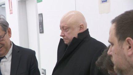 El propietario de Forestalia, Fernando Samper, en los juzgados de Teruel. / Aragón TV