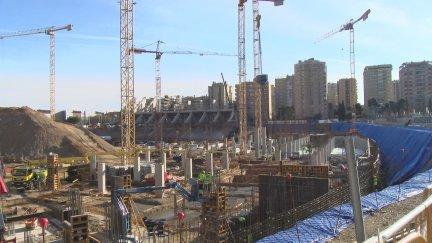 Avance de la obras del Ibercaja Romareda este martes. / Aragón TV
