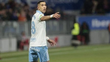 El Yamiq durante un partido con el Real Zaragoza.