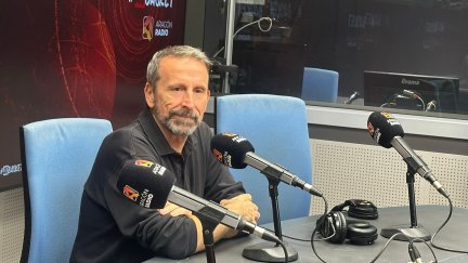 Joan Plaza durante la entrevista.