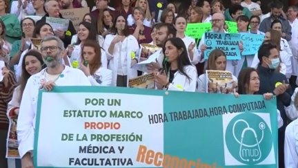 Los médicos se han vuelto a concentra este lunes en los hospitales. / Aragón TV