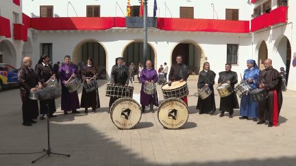 Las Jornadas de Convivencia de la Ruta del Tambor y el Bombo se celebran este fin de semana en Híjar (Teruel). / Aragón TV