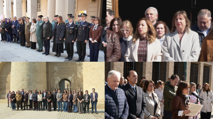 Aragón se ha volcado con el minuto de silencio en honor a Silvia. / Aragón TV