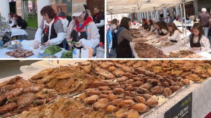 Fiesta del Crespillo este domingo en Basbastro (Huesca). / Aragón TV