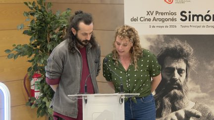 Momento en el que se han dado a conocer los nominados a los Premios Simón en la sede de CARTV. / Aragón TV