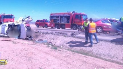 El accidente se ha producido en la A-127, en Tauste. / DPZ