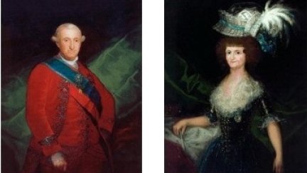 Retratos del rey Carlos IV y su esposa, la reina María Luisa de Parma. / Europa Press. Tribunal Supremo