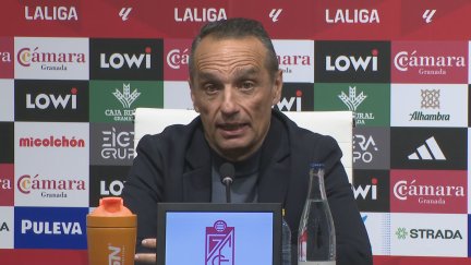 José Luis Oltra, durante su comparecencia tras el partido