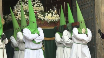 Procesión de las Siete Palabras, este viernes en Zaragoza. / Aragón TV