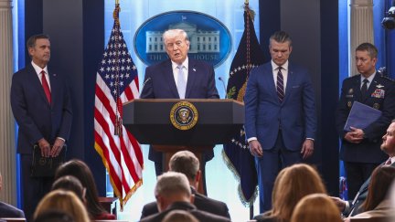 Donald Trump durante la rueda de prensa dada en la Casa Blanca / EFE/EPA/JIM LO SCALZO