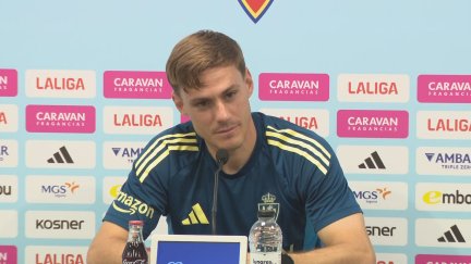 Dani Gómez en rueda de prensa.