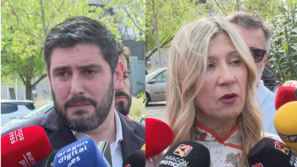 Alejandro Nolasco y Mar Vaquero comparecen tras la reunión de gobernabilidad mantenida. / Aragón Tveses para alcanzar un acuerdo de presupuestos. / Aragón Tv