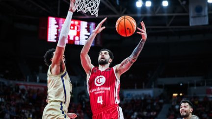 Yusta, en el último partido ante el Barcelona