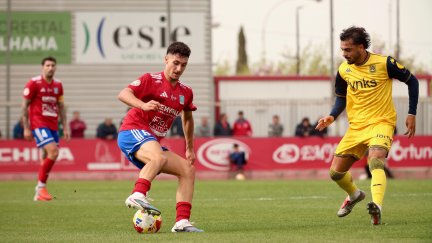 Un momento del partido ante el Alcorcón