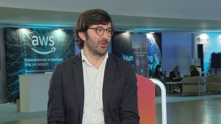David Blázquez de AWS durante su intervención en el programa Buenos Días. / Aragón TV