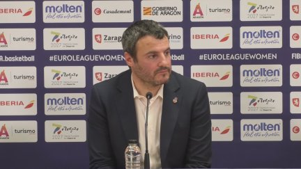 Carlos Cantero, en su comparecencia tras el partido