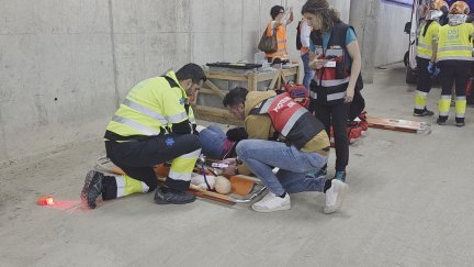 Simulacro de descarrilamiento en la estación de Delicias/ Aragón TV