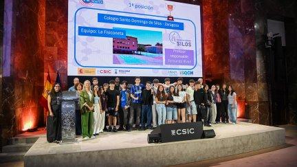 El equipo ganador 'La Fisiconeta' del colegio Santo Domingo de Silos. / Universidad de Zaragoza
