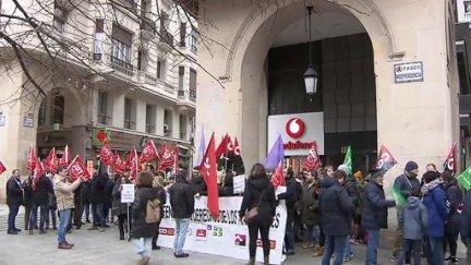 Concentración de los trabajadores de Majorel en 2019. / Aragón TV