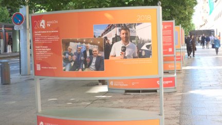 Uno de los paneles de la exposición. / Aragón TV